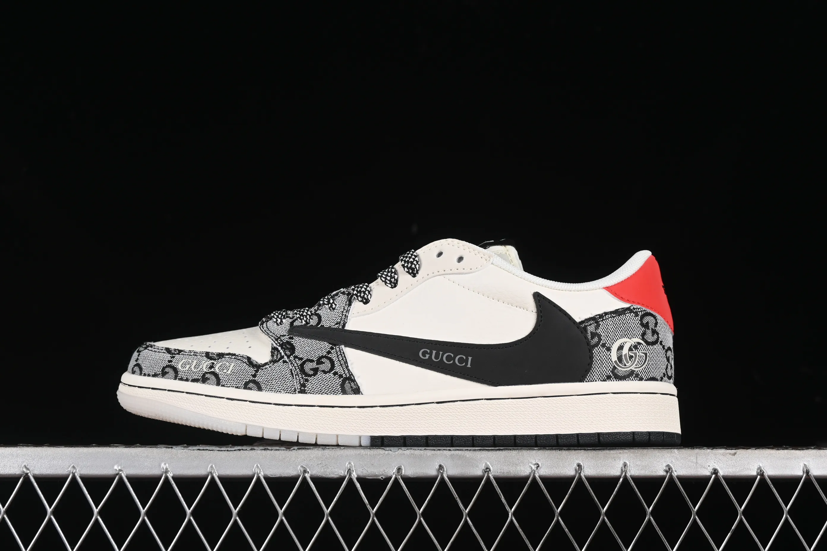 All categories Air Jordan Jordan series basketball shoes Air Jordan 1 Low High-end customized low-top sneakers Travis Scott x Fragment Design x Air Jordan 1 Low OG SP AJ1 Joe 1 Gucci joint-black and gray pattern low-top cultural casual sneakers XY2688-117